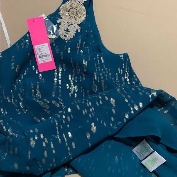 LILLY PULITZER Siene One Shoulder Silk Top - Picture 8 of 9